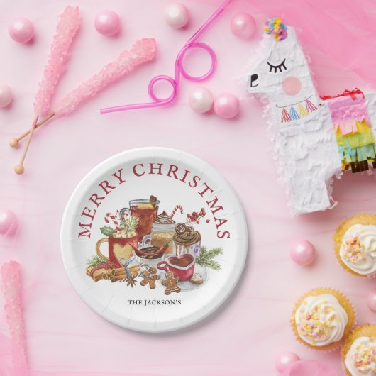 Assiettes En Carton Festive Sweet Traitements Joyeux Noël Vaisselle (Fête)