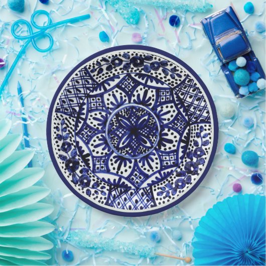 Assiettes En Carton Festive Talavera Seis (Fête)