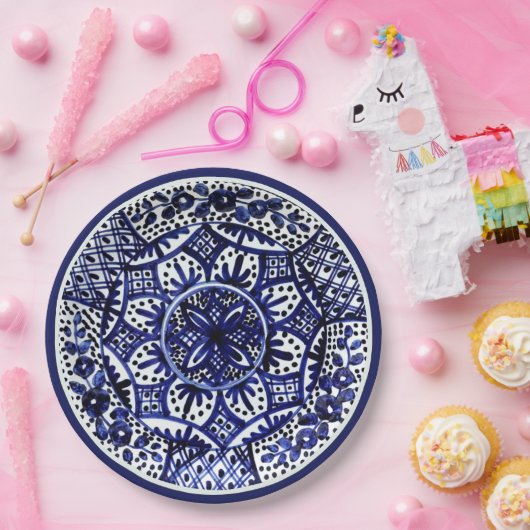 Assiettes En Carton Festive Talavera Seis (Fête)