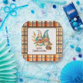 Assiettes En Carton Festive Thanksgiving Gnomes (Fête)