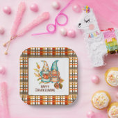 Assiettes En Carton Festive Thanksgiving Gnomes (Fête)