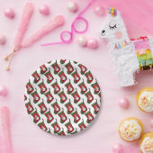 Assiettes En Carton Festive Tiled Snowman Christmas Stocking Party (Fête)