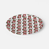 Assiettes En Carton Festive Tiled Snowman Christmas Stocking Party (Angle)