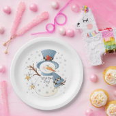 Assiettes En Carton Festiver n'importe quel but Hiver bonhomme de neig (Fête)