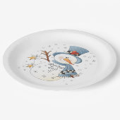 Assiettes En Carton Festiver n'importe quel but Hiver bonhomme de neig (Angle)