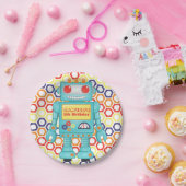 Assiettes En Carton Fête à thème robotique (Fête)