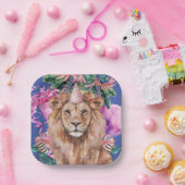 Assiettes En Carton Fête Animaux Safari Wild Un garçon Fête d'annivers (Fête)