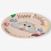 Assiettes En Carton Fête Anniversaire de hamster (Angle)