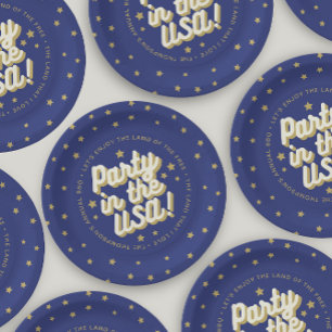 Assiettes En Carton Fête aux États-Unis décorations de la marine pour