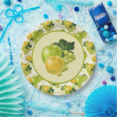 Assiettes En Carton Fête aux raisins aux pommes mignonnes (Fête)