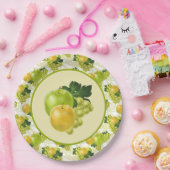 Assiettes En Carton Fête aux raisins aux pommes mignonnes (Fête)