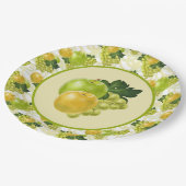 Assiettes En Carton Fête aux raisins aux pommes mignonnes (Angle)