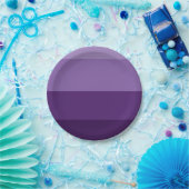 Assiettes En Carton Fête aux rayures violettes foncées et claires (Fête)