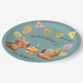 Assiettes En Carton Fête avec le Capybara (Angle)