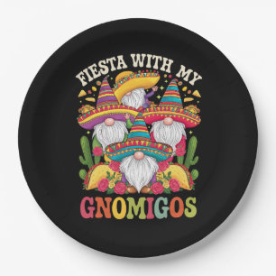 Assiettes En Carton Fête avec mes Gnomigos Gnome Cinco De Mayo