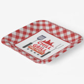 Assiettes En Carton Fête barbecue sur le grill frais mignon (Angulaire)