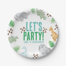 Fête comme dinosaure, dinosaure anniversaire Plaqu