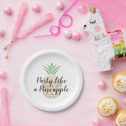 Assiettes En Carton Fête comme un ananas Anniversaire ou Mariage (Fête)