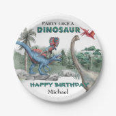 Assiettes En Carton Fête comme un Dinosaure Anniversaire (Devant)