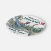 Assiettes En Carton Fête comme un Dinosaure Anniversaire (Angle)