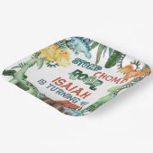 Assiettes En Carton Fête comme un dinosaure fête d'anniversaire (Angulaire)