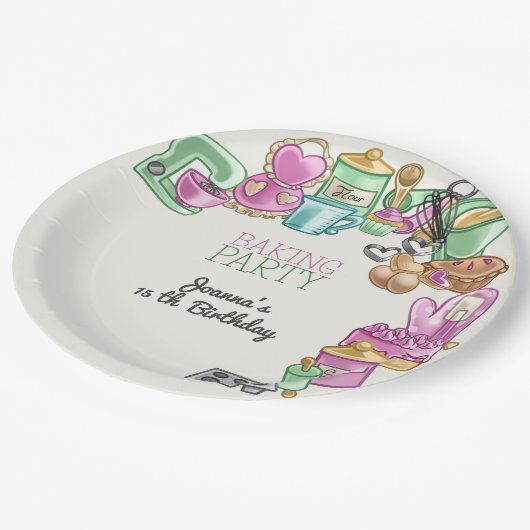 Assiettes En Carton Fête d'anniversaire (Angle)