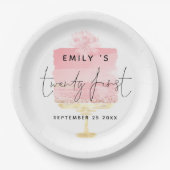 Assiettes En Carton Fête d'anniversaire 21st Anniversaire (Devant)