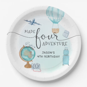 Assiettes En Carton Fête d'anniversaire 4 ans Made Four Adventure