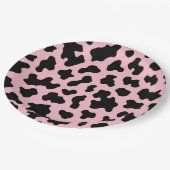 Assiettes En Carton Fête d'anniversaire à l'impression de vache en cui (Angle)