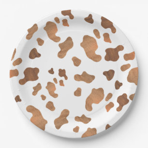 Assiettes En Carton Fête d'anniversaire à motif vache