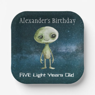 Assiettes En Carton Fête d'anniversaire Alien