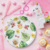 Assiettes En Carton Fête d'anniversaire Aloha Luau Tropical (Fête)