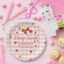 Fête d'anniversaire aux fraises Berry Sweet 3 ans