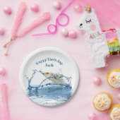 Assiettes En Carton fête d'anniversaire aux gros poissons (Fête)