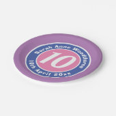 Assiettes En Carton Fête d'anniversaire avec âge (Angle)