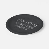 Assiettes En Carton Fête d'anniversaire Black and White Surprise (Angle)