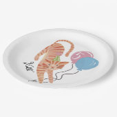 Assiettes En Carton Fête d'Anniversaire Cat-Tastic Personnalisée (Angle)
