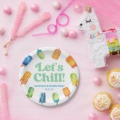 Assiettes En Carton Fête d'anniversaire Chill Blue Retro Popsicle (Fête)