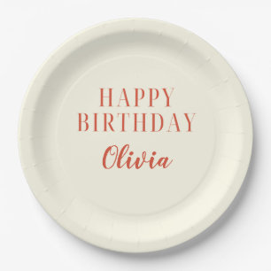 Assiettes En Carton Fête d'anniversaire Cocktail Rouge et Jaune