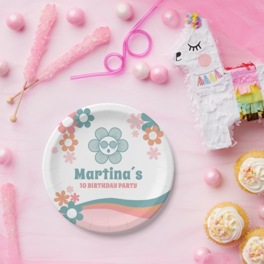 Assiettes En Carton Fête d'anniversaire Daisy Girl (Fête)