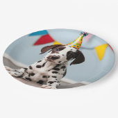 Assiettes En Carton Fête d'anniversaire dalmate (Angle)