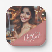 Assiettes En Carton Fête d'anniversaire de 25 ans (Recto)