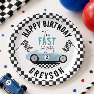 Assiettes En Carton Fête d'anniversaire de 2 ans pour garçon avec deux
