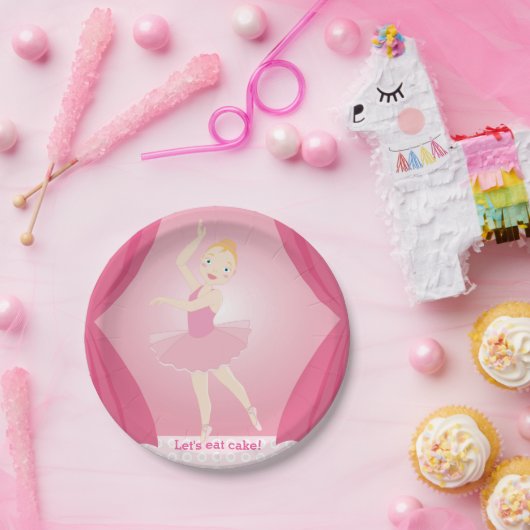 Assiettes En Carton Fête d'anniversaire de Ballerina (Fête)