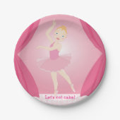 Assiettes En Carton Fête d'anniversaire de Ballerina (Devant)