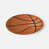 Assiettes En Carton Fête d'anniversaire de basket-ball (Angle)