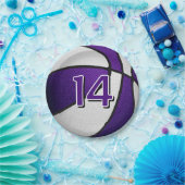 Assiettes En Carton fête d'anniversaire de basket blanc violet (Fête)