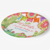 Assiettes En Carton Fête d'anniversaire de bonbon à rose de cactus de (Angle)