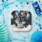 Assiettes En Carton Fête d'anniversaire de Bulldog (Fête)