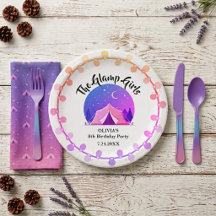 Fête d'anniversaire de camping Glamping pour fille